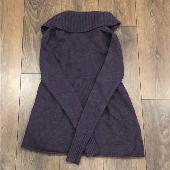 Aritzia Talula Purple Wrap Knit Cardigan Size M - Picture 5 of 10